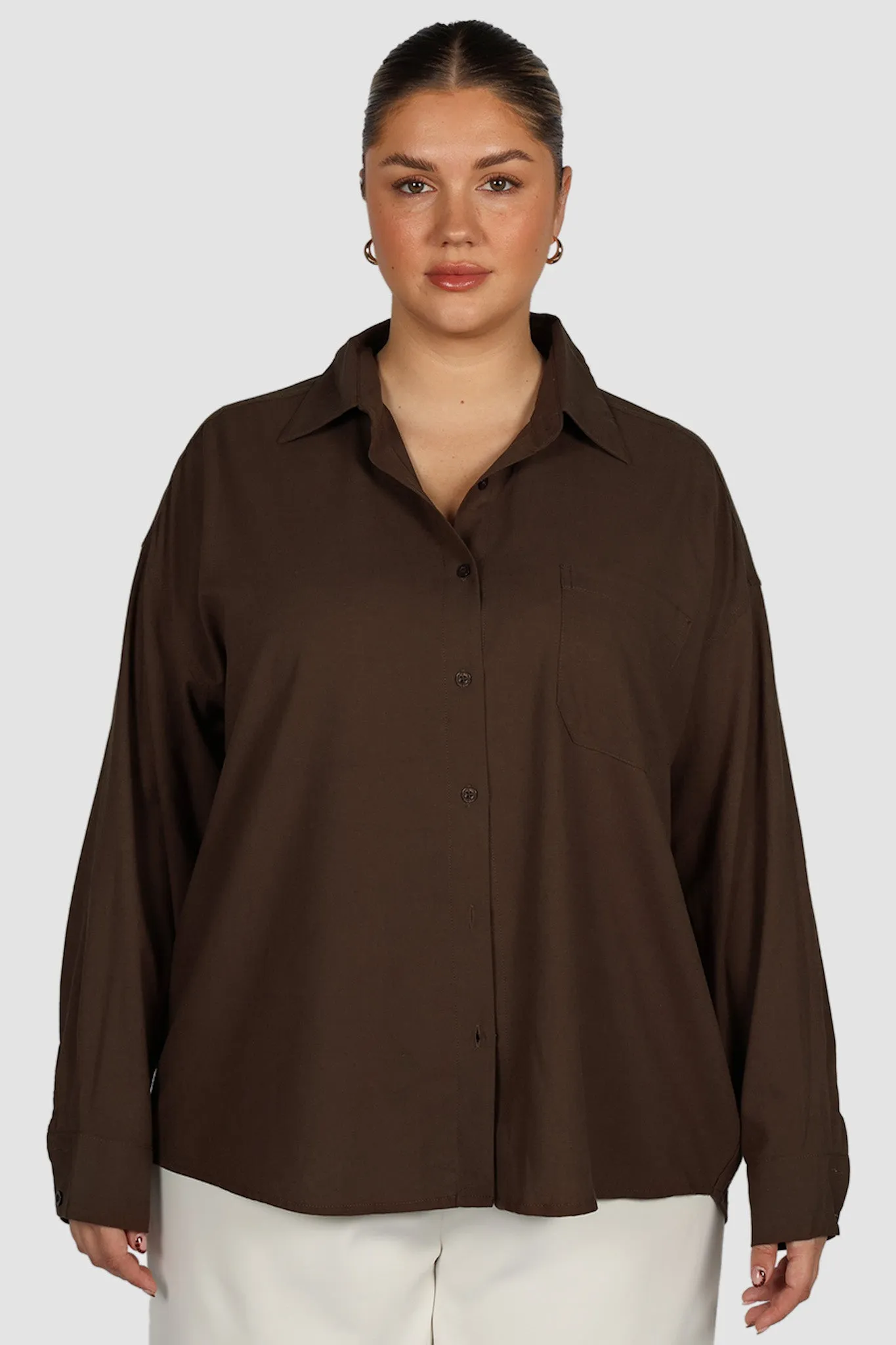 BEXLEY BUTTON SHIRT ESPRESSO sold by FAYT The Label product image thumbnail 5