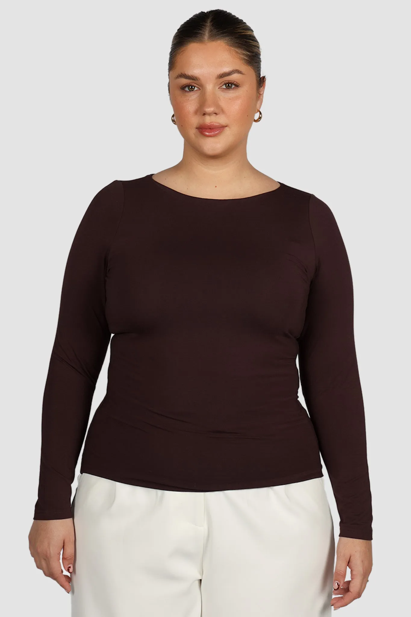 ULTRASOFT ORLA L/S TOP CHESTNUT sold by FAYT The Label product image thumbnail 3