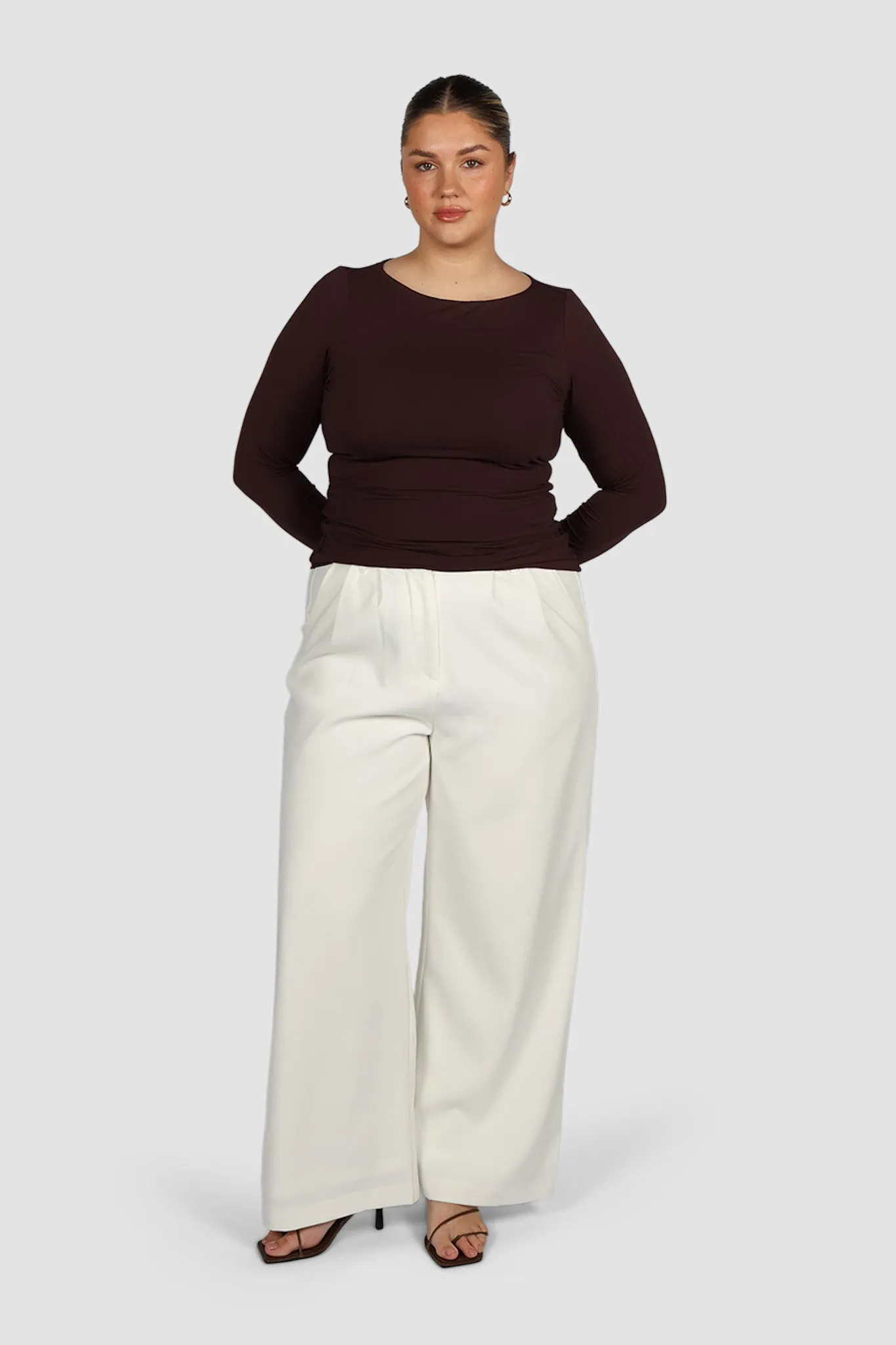 ULTRASOFT ORLA L/S TOP CHESTNUT sold by FAYT The Label product image thumbnail 2