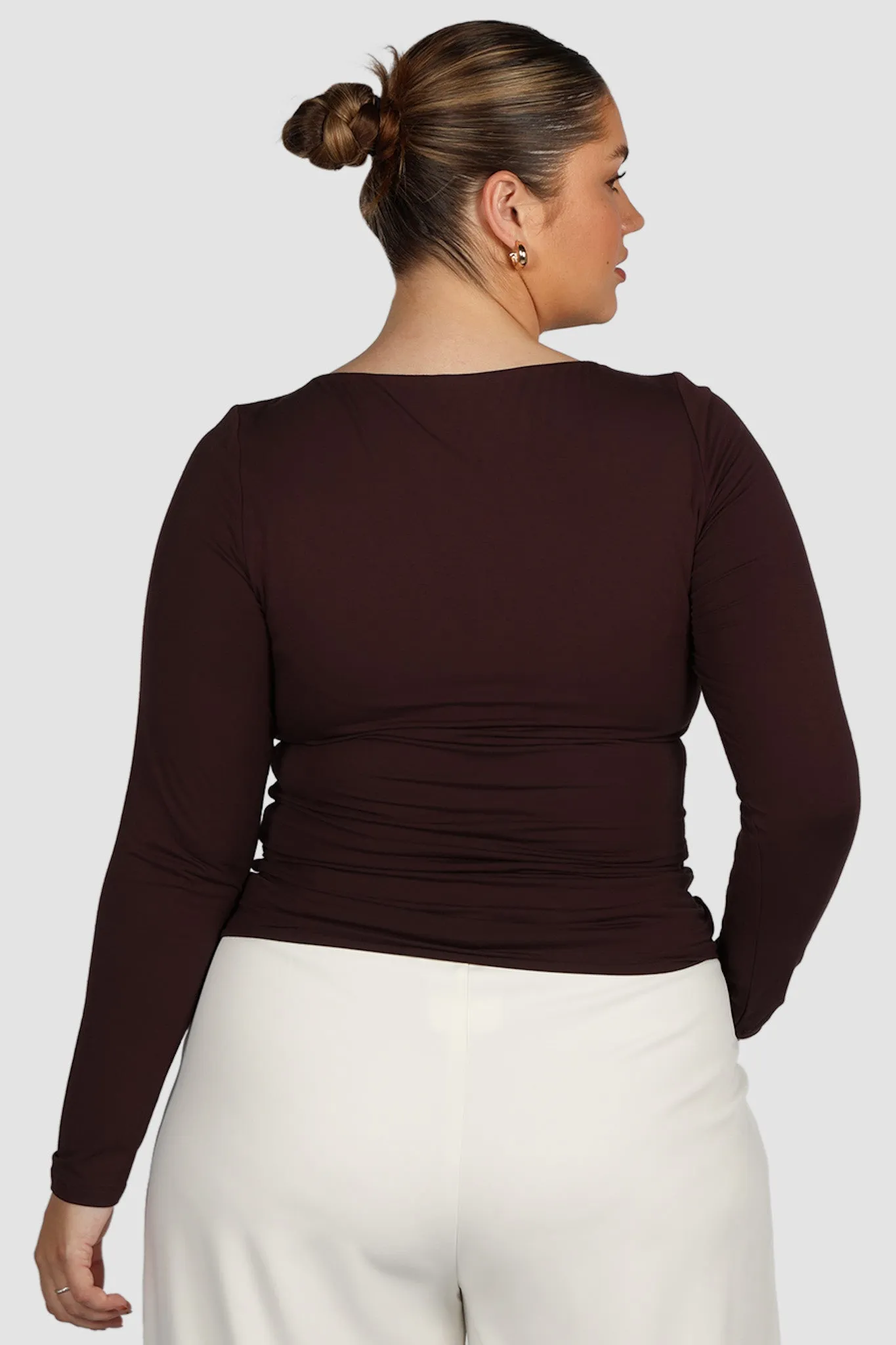 ULTRASOFT ORLA L/S TOP CHESTNUT sold by FAYT The Label product image thumbnail 4