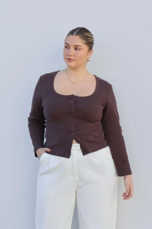 BECKER LONG SLEEVE TOP CHOC sold by FAYT The Label