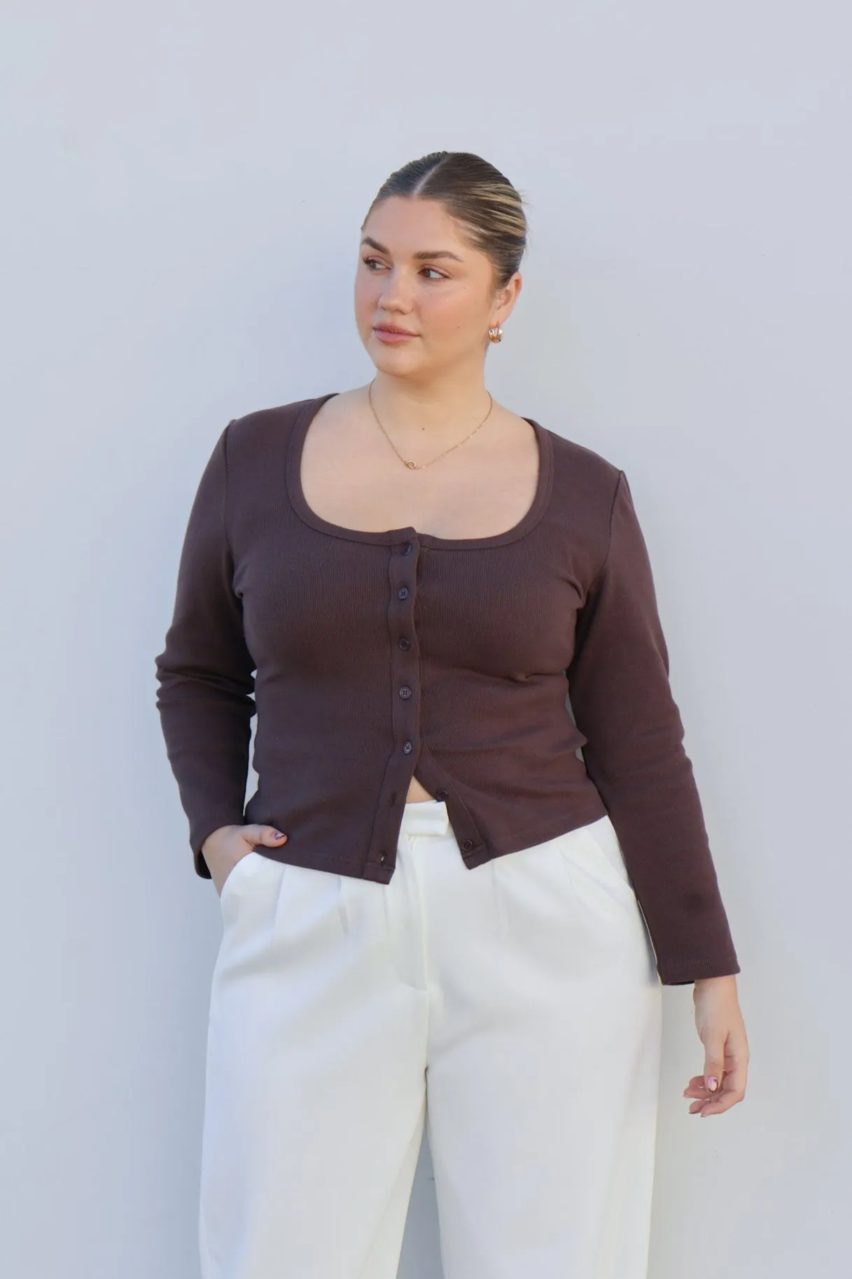 BECKER LONG SLEEVE TOP CHOC sold by FAYT The Label