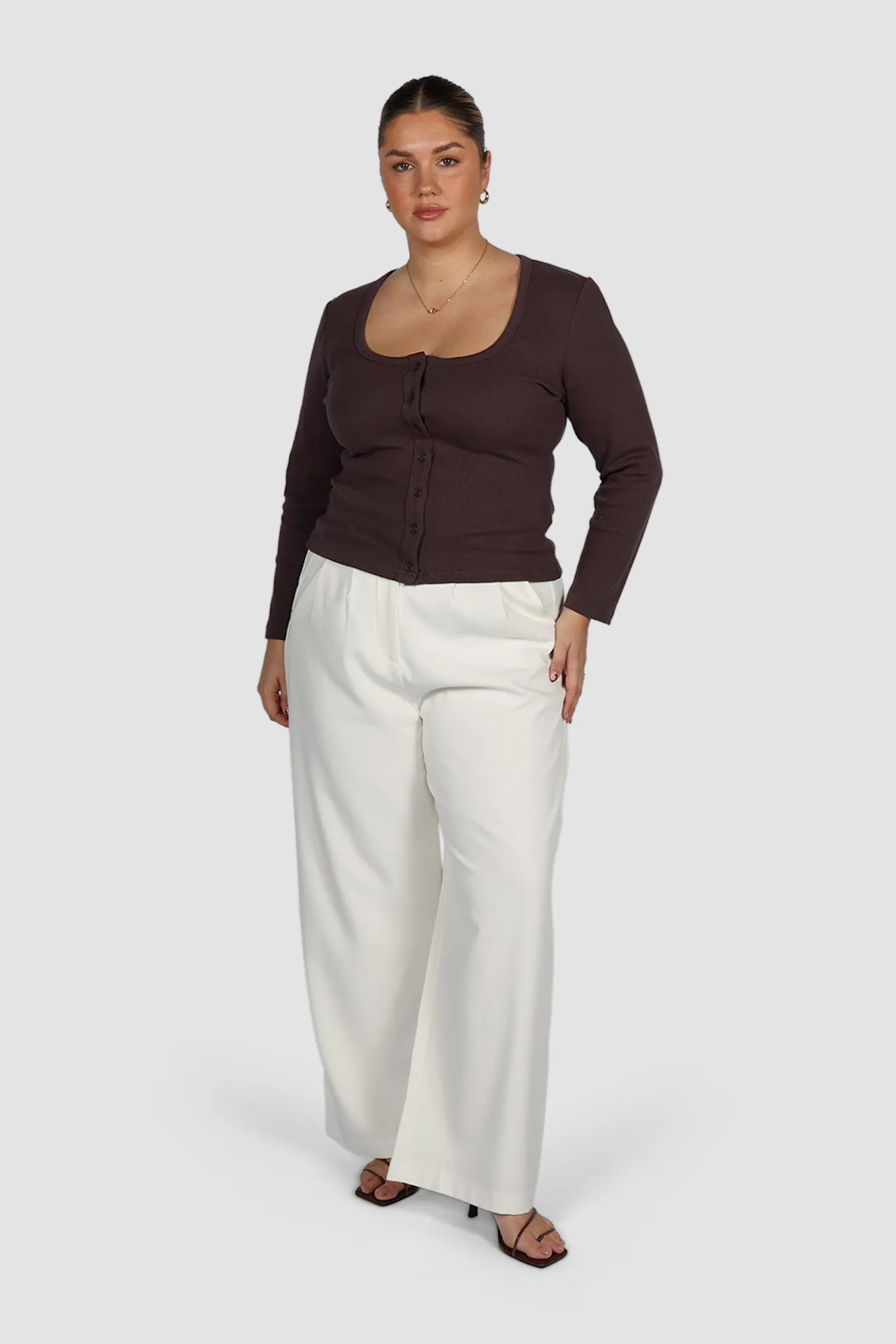 BECKER LONG SLEEVE TOP CHOC sold by FAYT The Label product image thumbnail 5