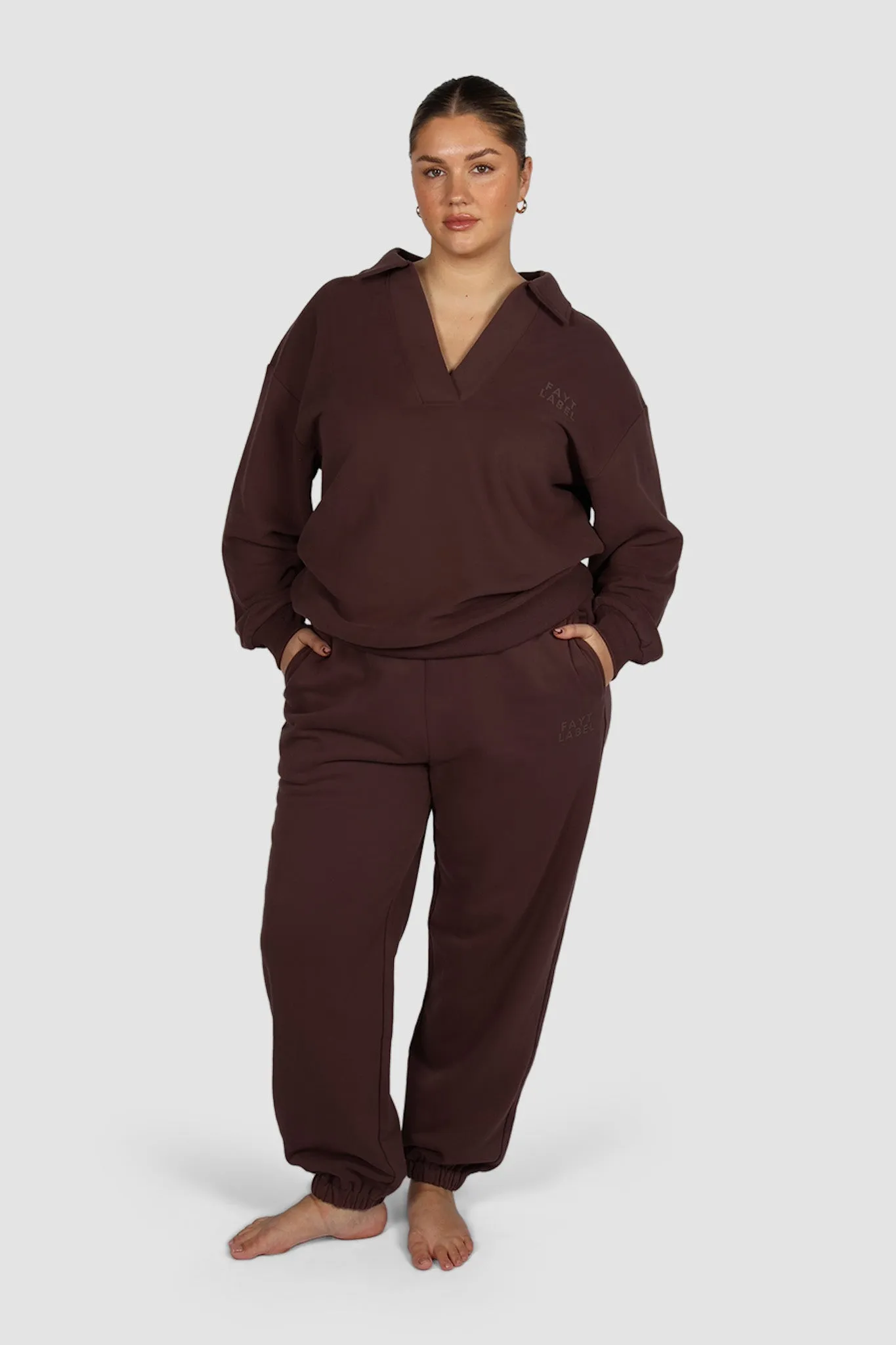 FAYT LOGO CUFF SWEATPANT CHOCOLATE sold by FAYT The Label product image thumbnail 5