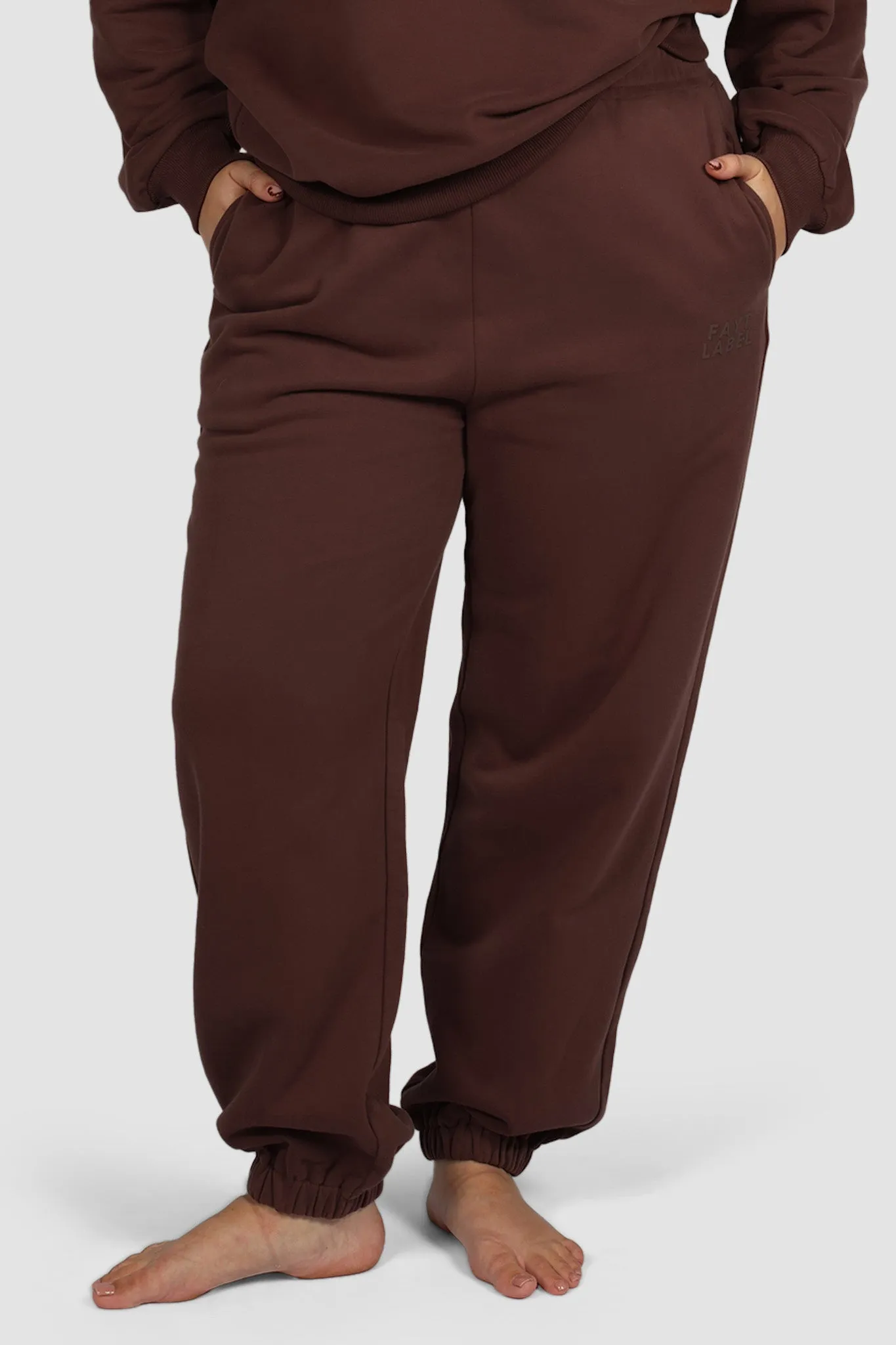 FAYT LOGO CUFF SWEATPANT CHOCOLATE sold by FAYT The Label product image thumbnail 2