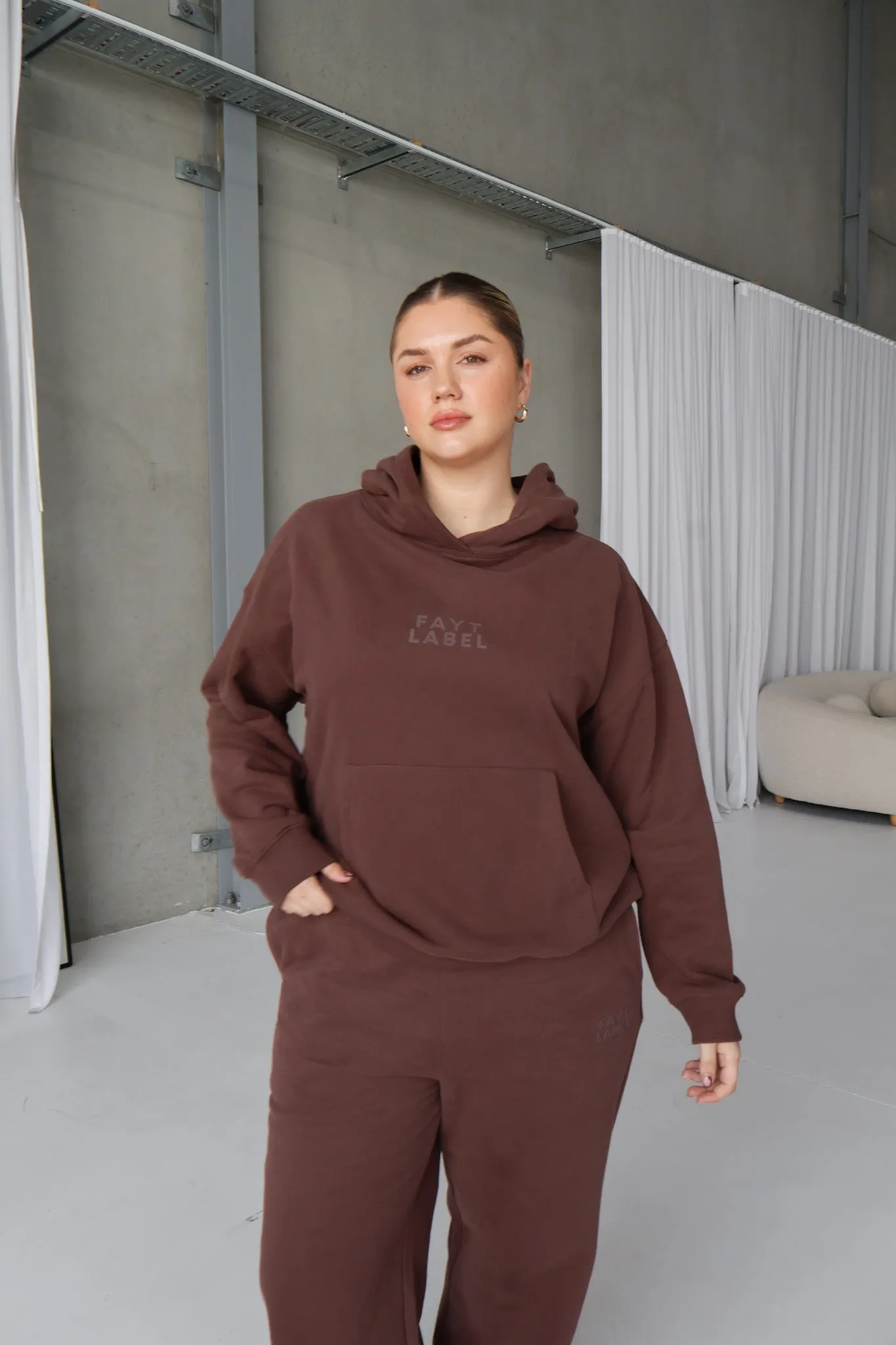 FAYT LOGO HOODIE CHOCOLATE sold by FAYT The Label product image thumbnail 5