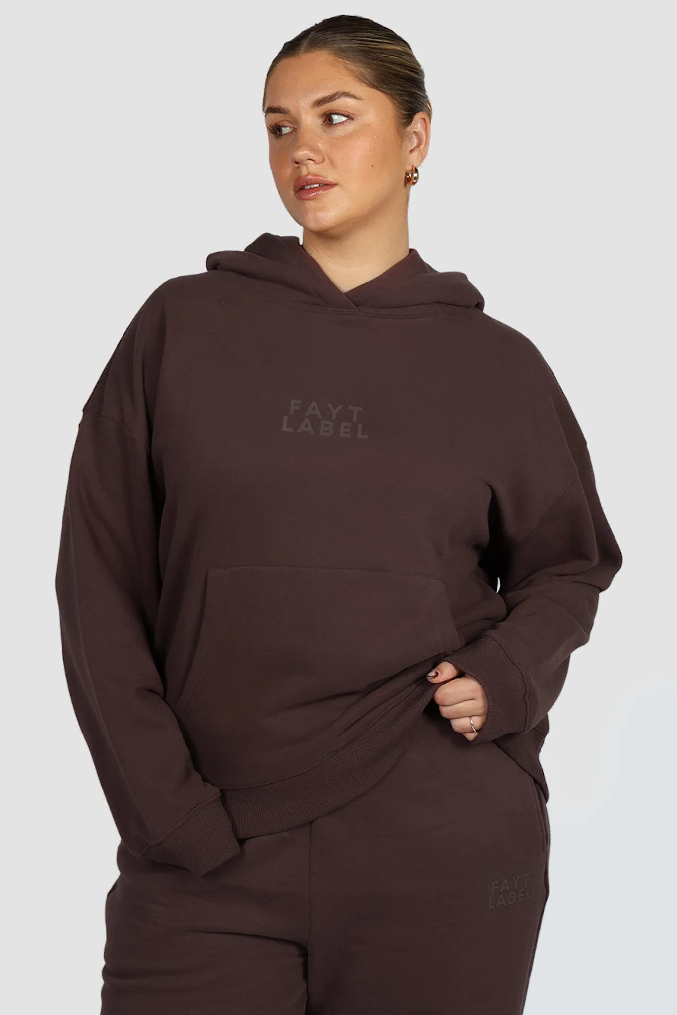 FAYT LOGO HOODIE CHOCOLATE sold by FAYT The Label