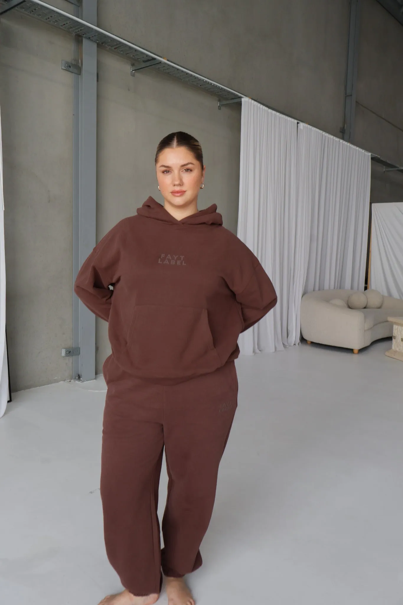 FAYT LOGO HOODIE CHOCOLATE sold by FAYT The Label product image thumbnail 2