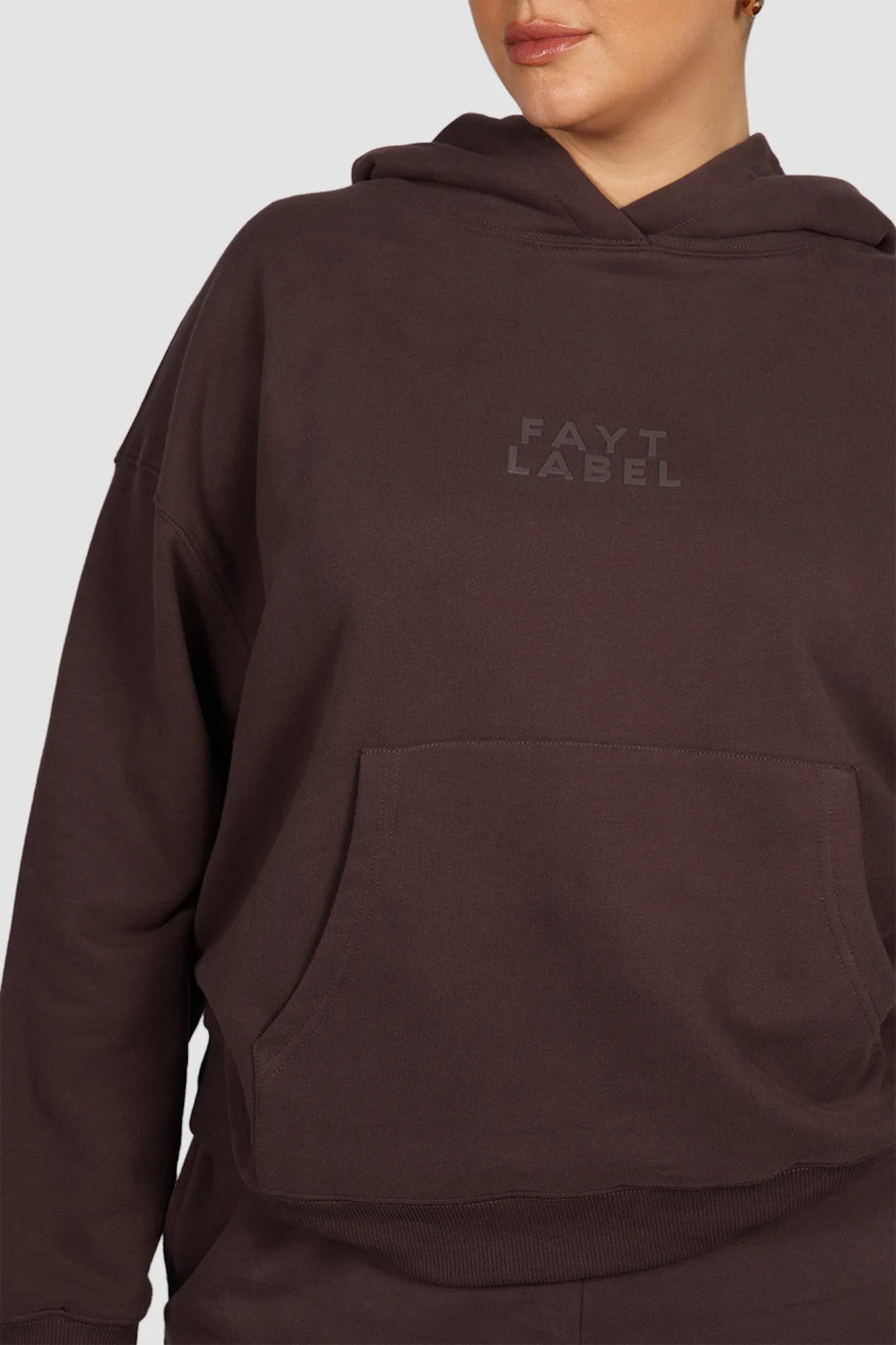 FAYT LOGO HOODIE CHOCOLATE sold by FAYT The Label product image thumbnail 4