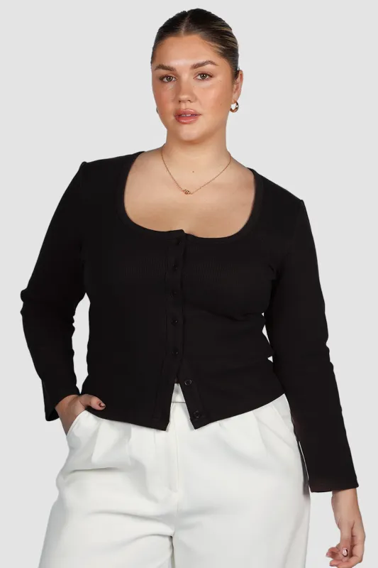 BECKER LONG SLEEVE TOP BLACK sold by FAYT The Label