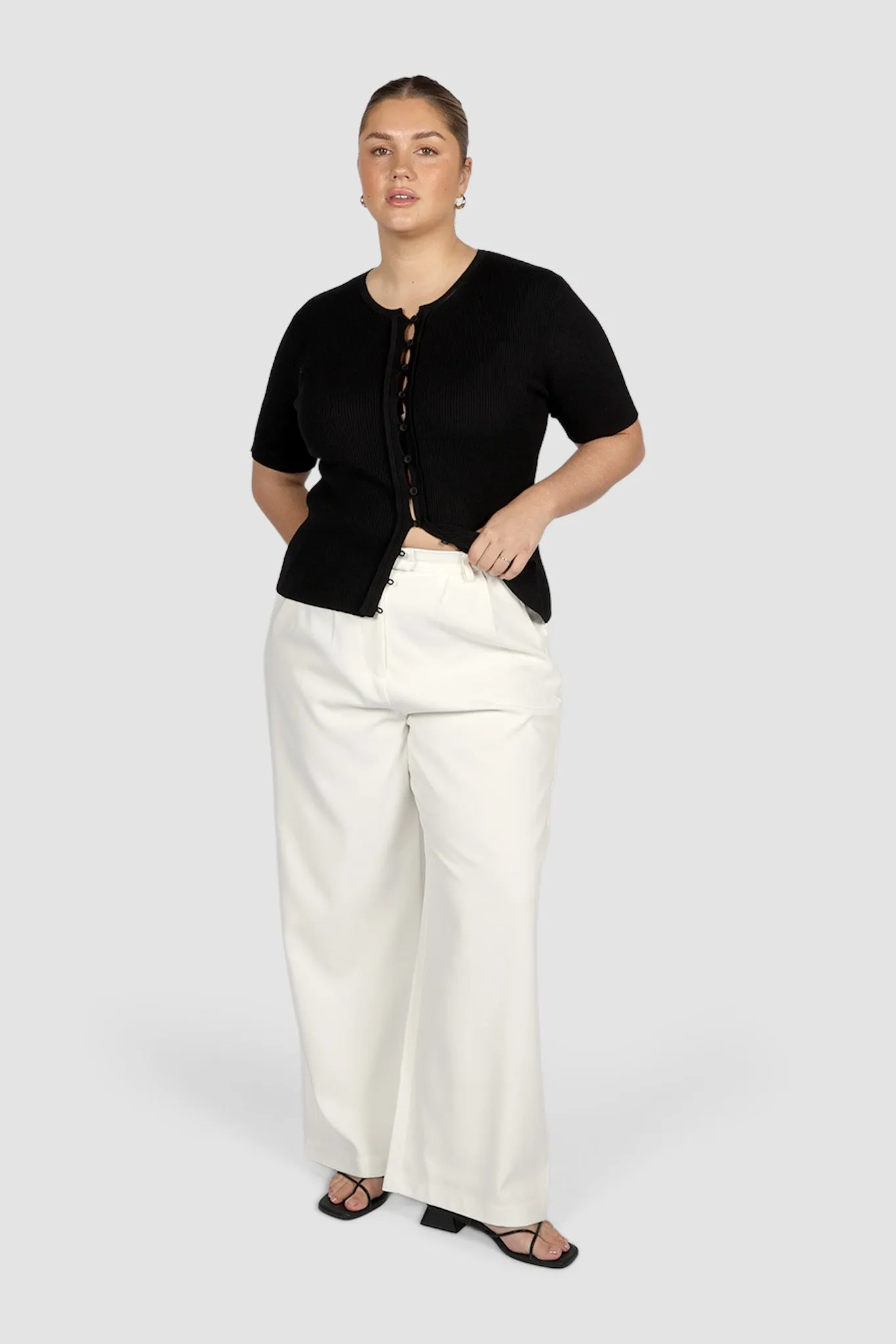 WREN S/S KNIT TOP BLACK sold by FAYT The Label product image thumbnail 5