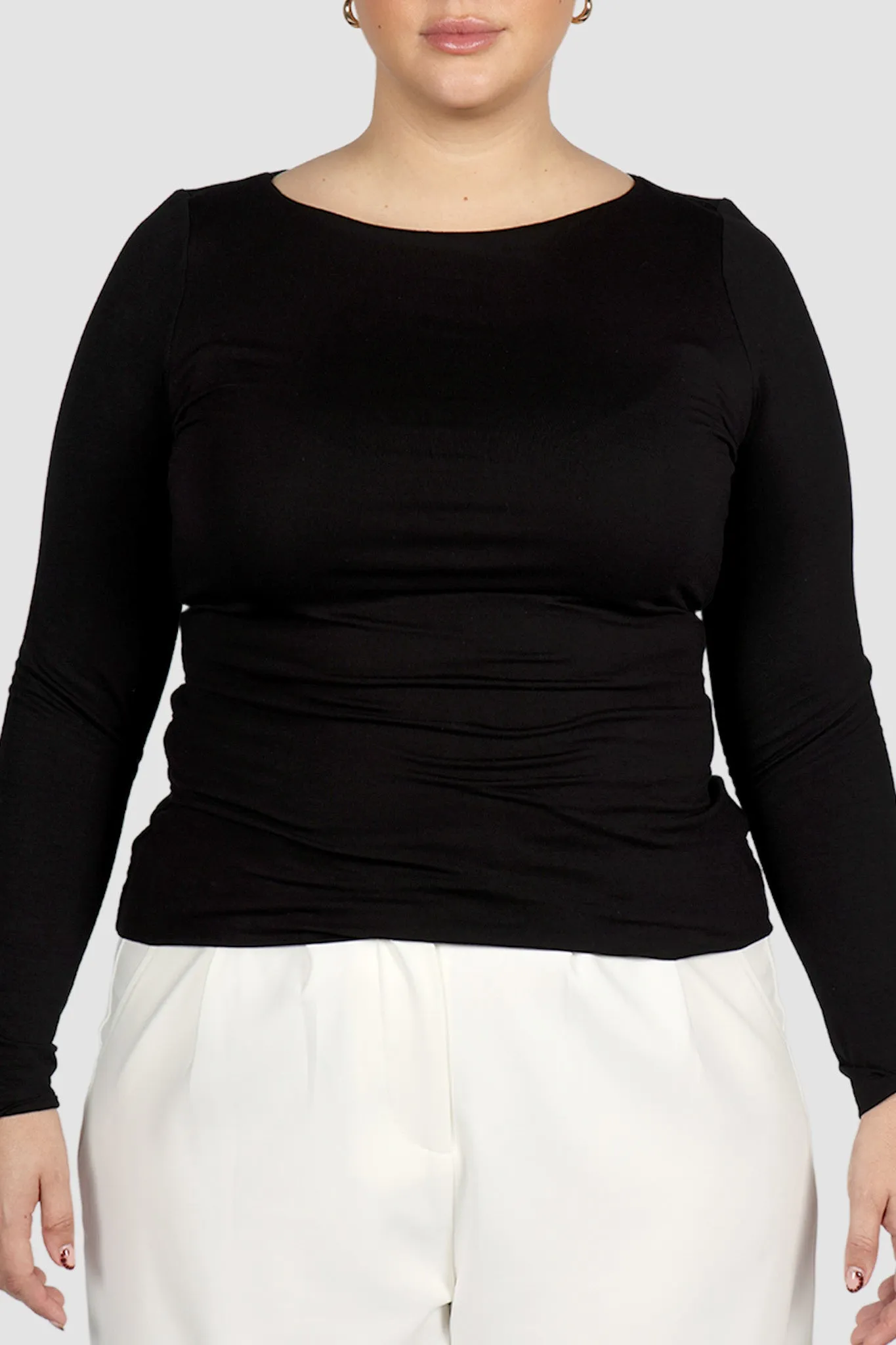 ULTRASOFT ORLA L/S TOP BLACK sold by FAYT The Label product image thumbnail 5