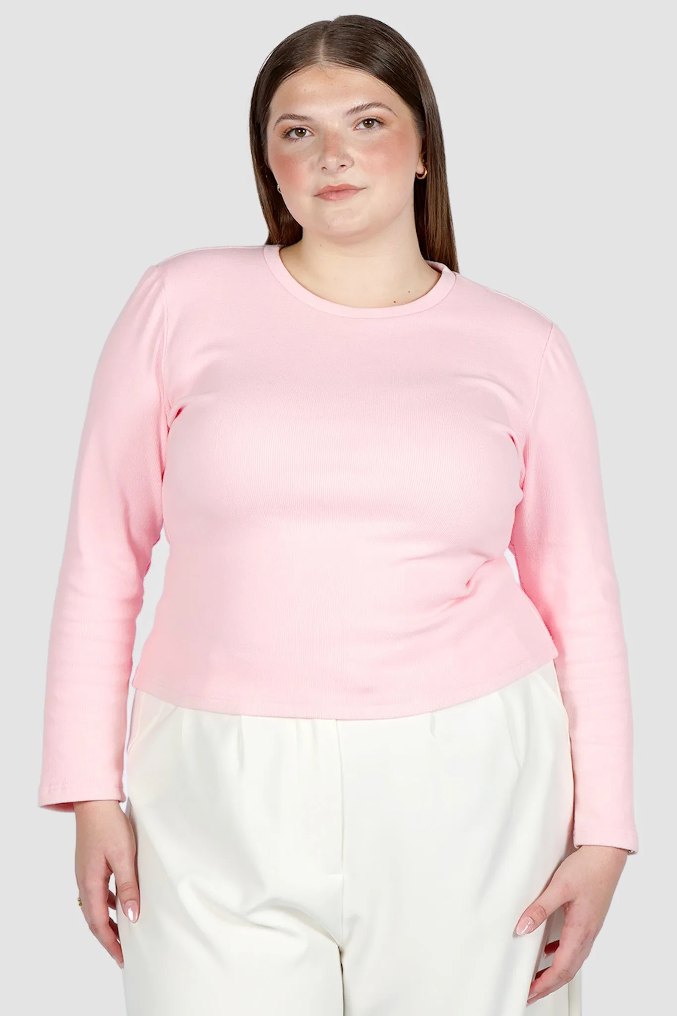 PORTLAND L/S RIB TEE PINK sold by FAYT The Label product image thumbnail 2