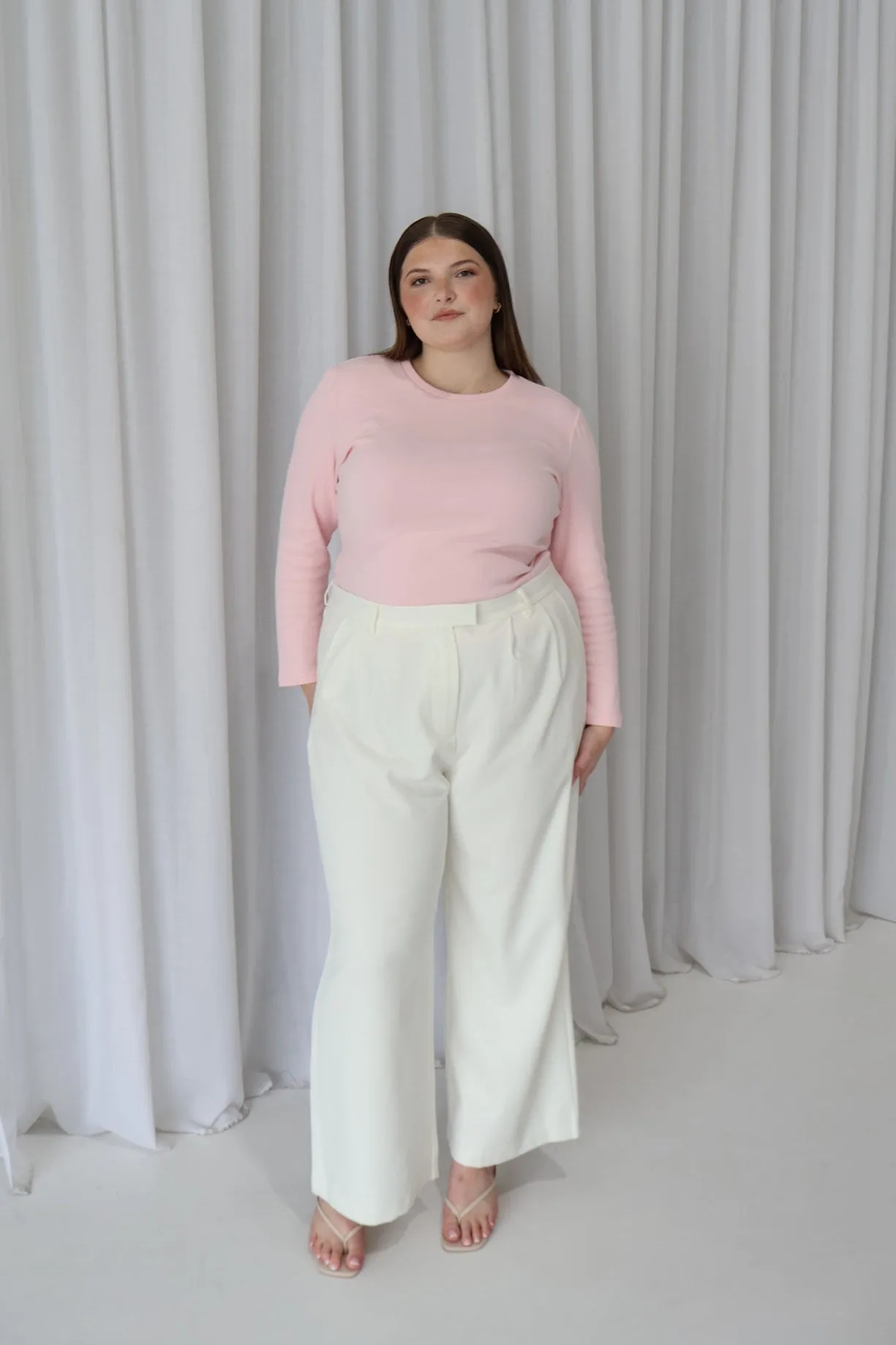 PORTLAND L/S RIB TEE PINK sold by FAYT The Label