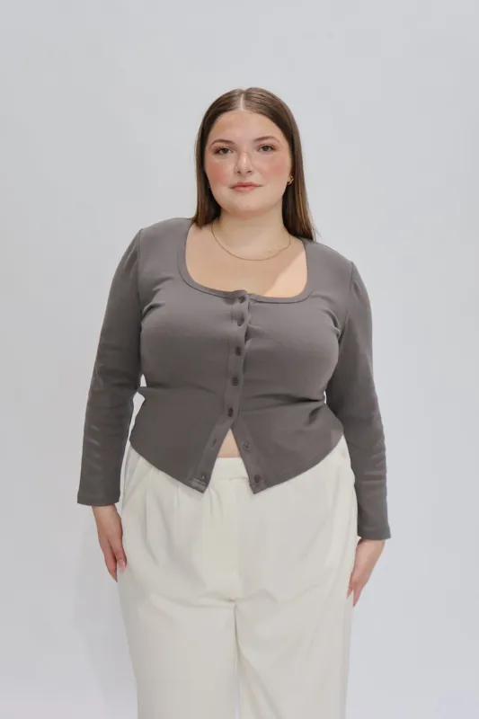BECKER LONG SLEEVE TOP GREY sold by FAYT The Label
