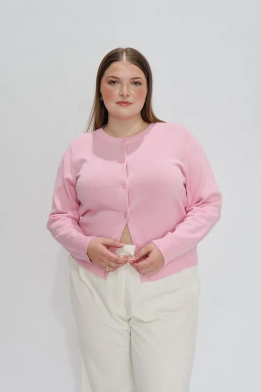 GWEN KNIT CARDIGAN SOFT PINK sold by FAYT The Label