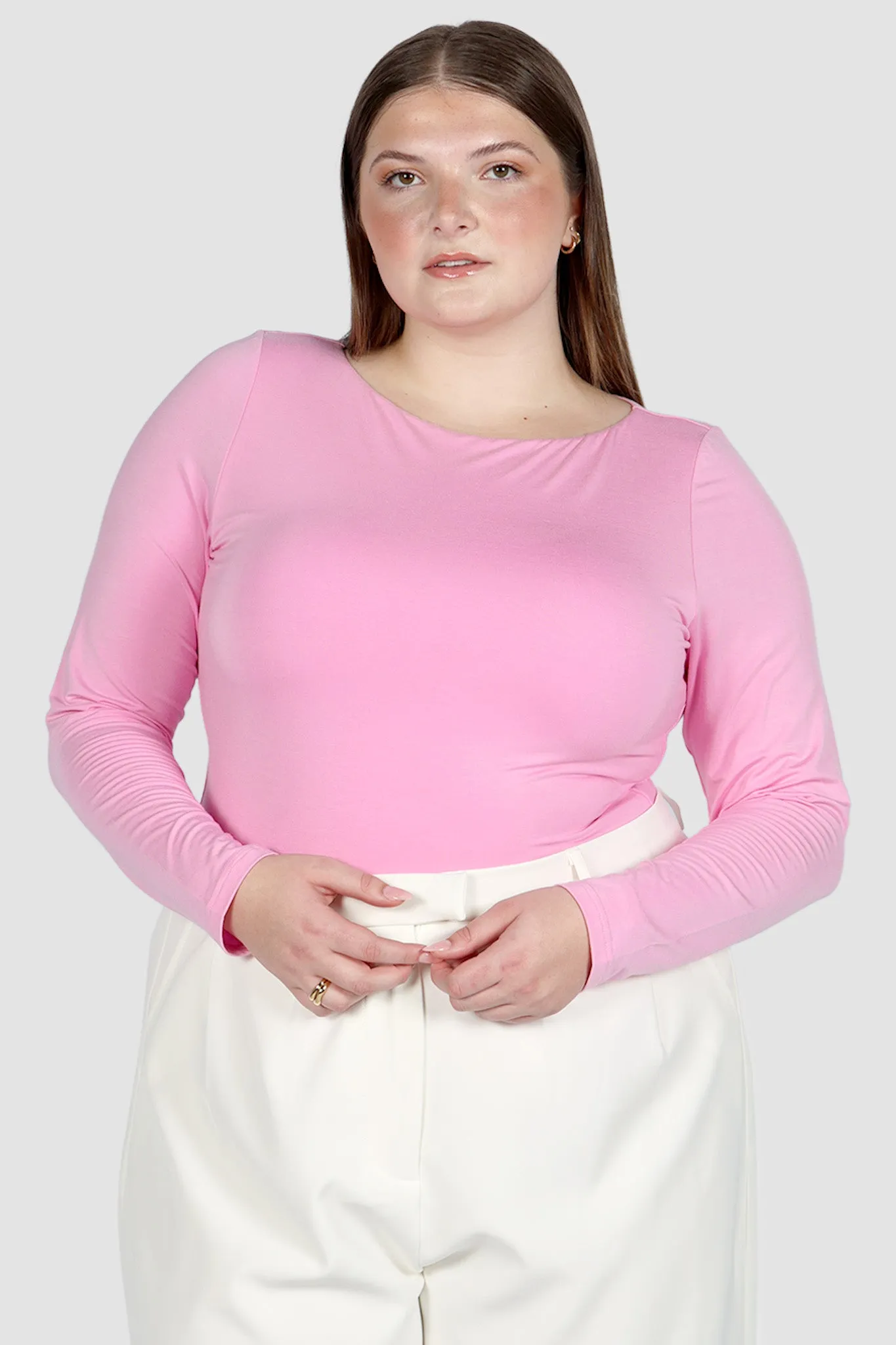 ULTRASOFT ORLA L/S TOP PINK sold by FAYT The Label