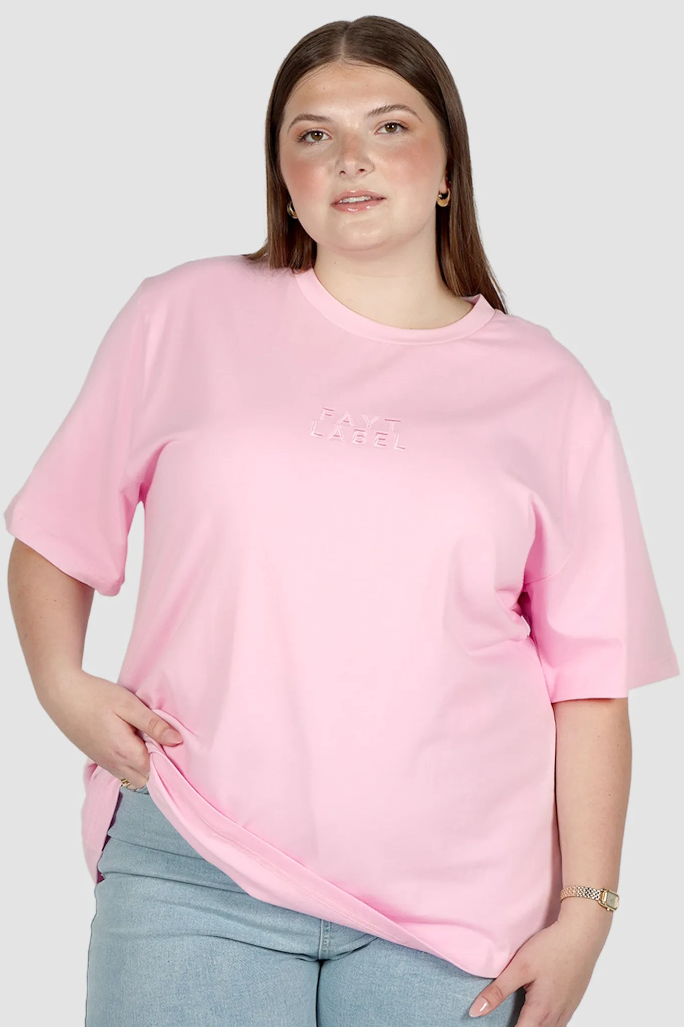 SIGNATURE LOGO TEE PINK sold by FAYT The Label