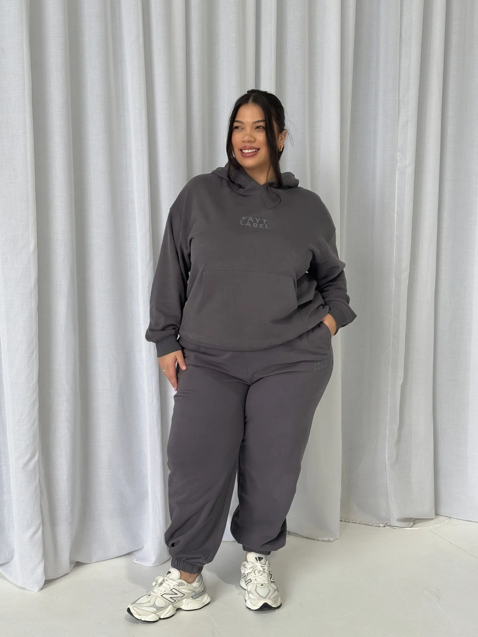 FAYT LOGO CUFF SWEATPANT CHARCOAL sold by FAYT The Label