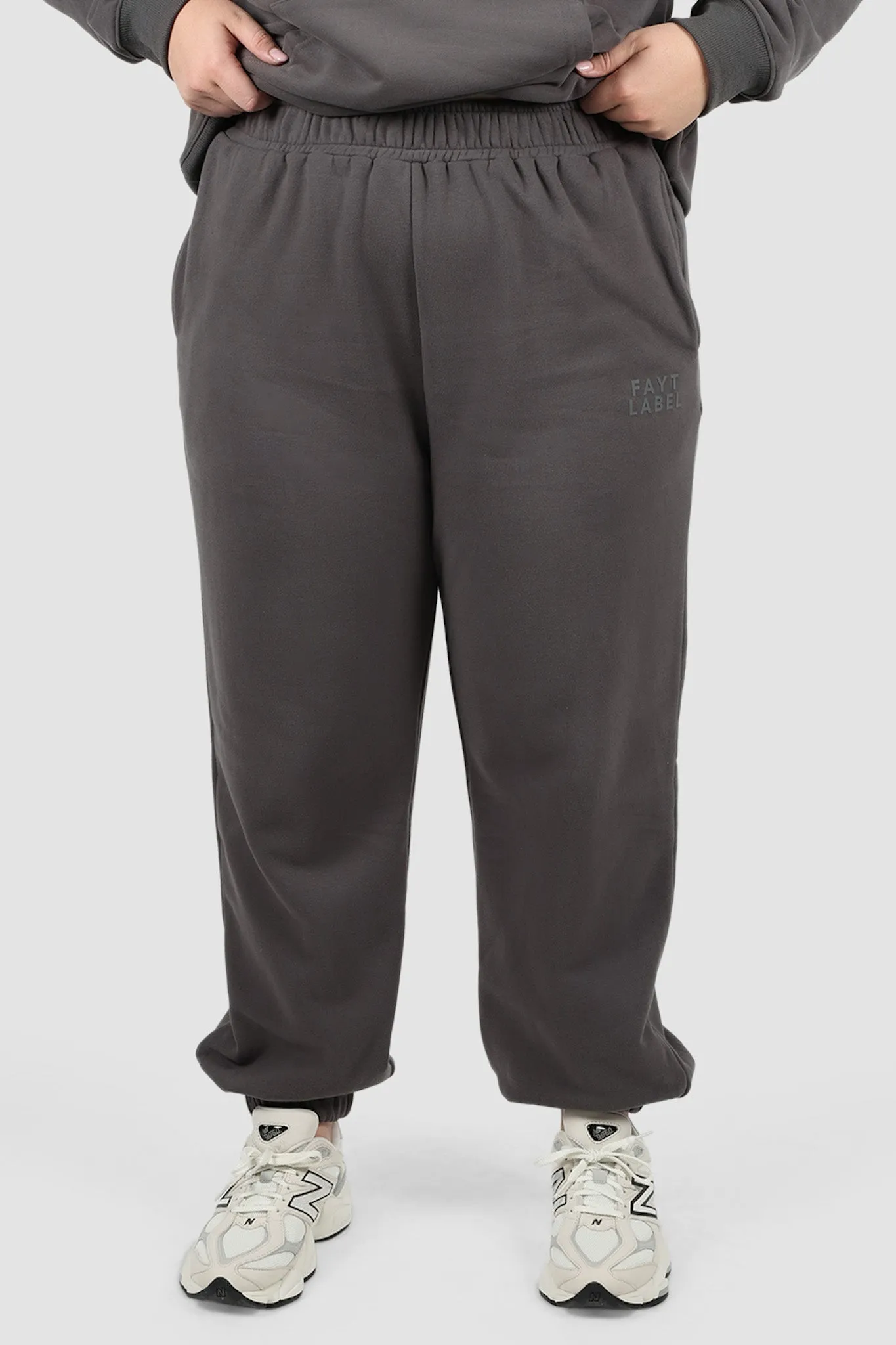 FAYT LOGO CUFF SWEATPANT CHARCOAL sold by FAYT The Label product image thumbnail 3