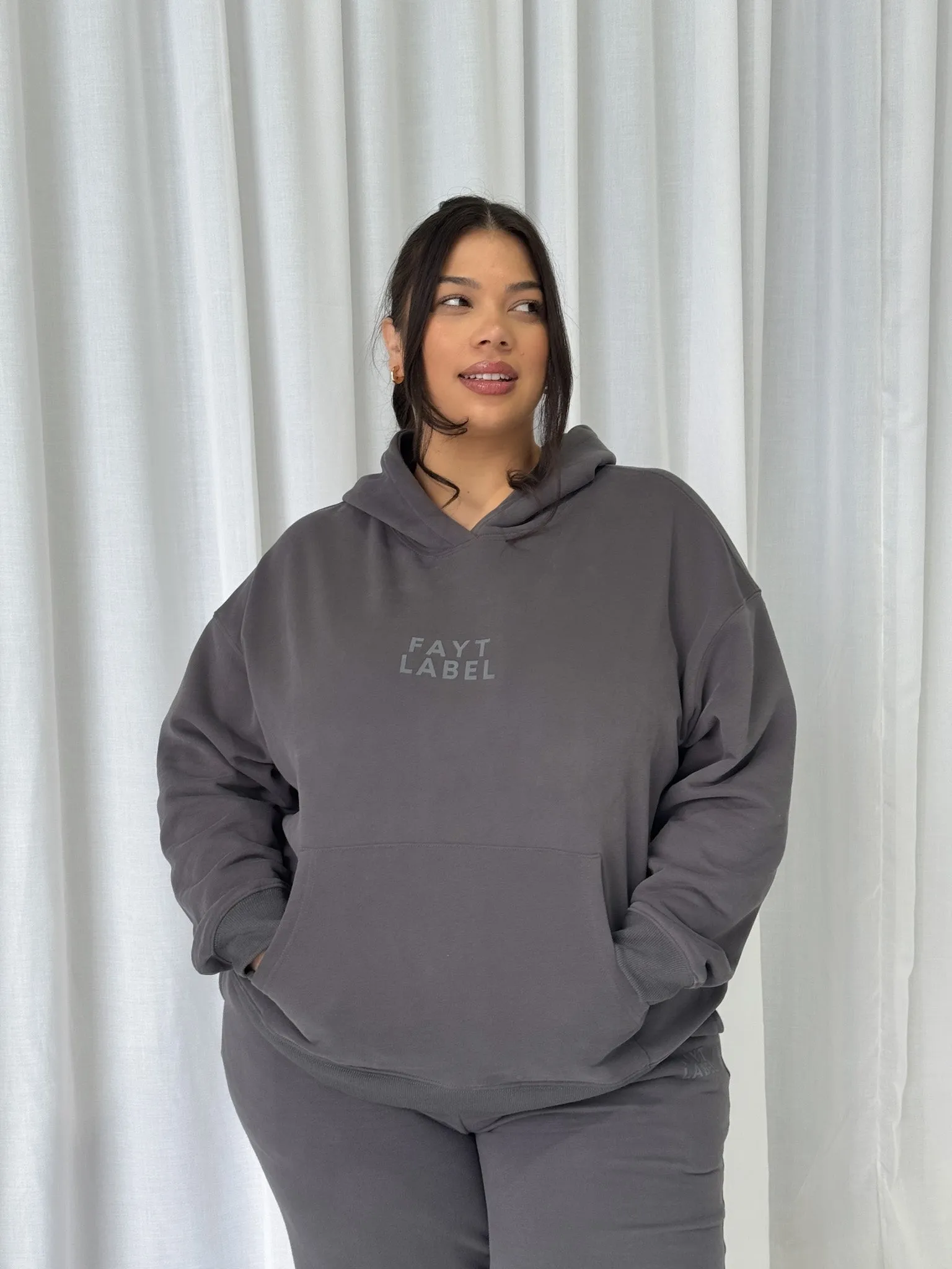 FAYT LOGO HOODIE CHARCOAL sold by FAYT The Label