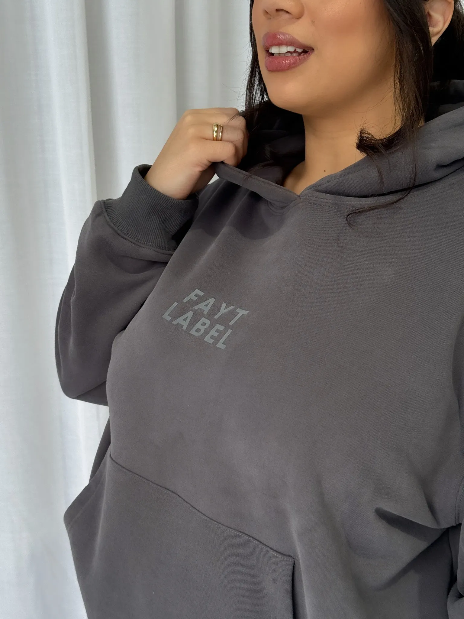 FAYT LOGO HOODIE CHARCOAL sold by FAYT The Label product image thumbnail 5