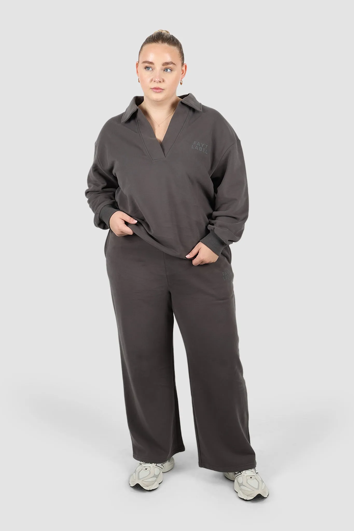 FAYT LOGO COLLAR CREW CHARCOAL sold by FAYT The Label product image thumbnail 3