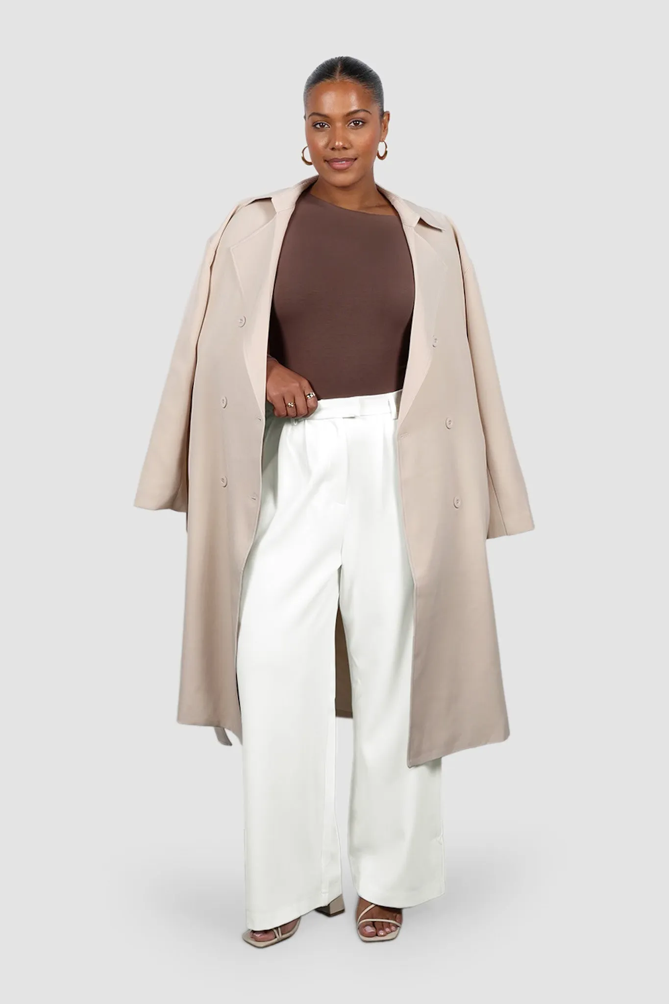 LULA LONG SLEEVE TOP DEEP MOCHA sold by FAYT The Label product image thumbnail 3