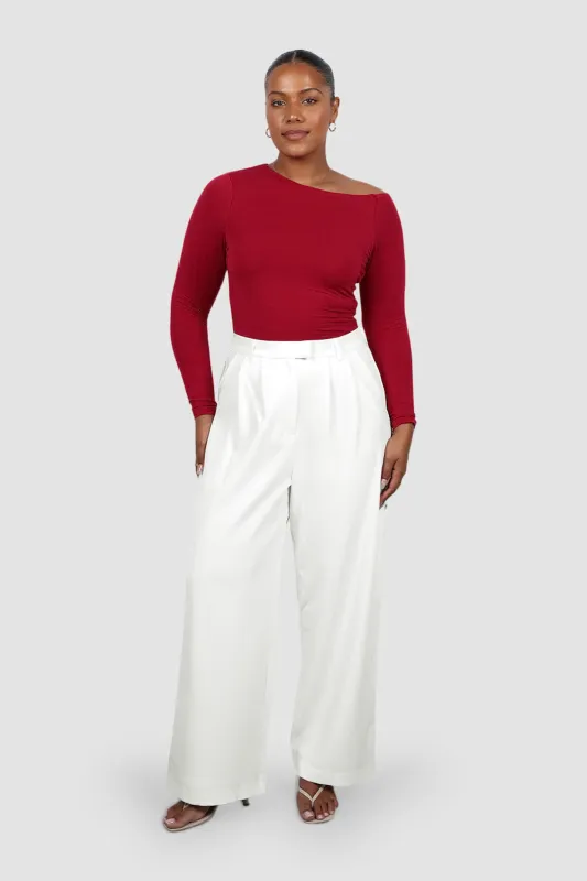 LULA LONG SLEEVE TOP CRIMSON sold by FAYT The Label