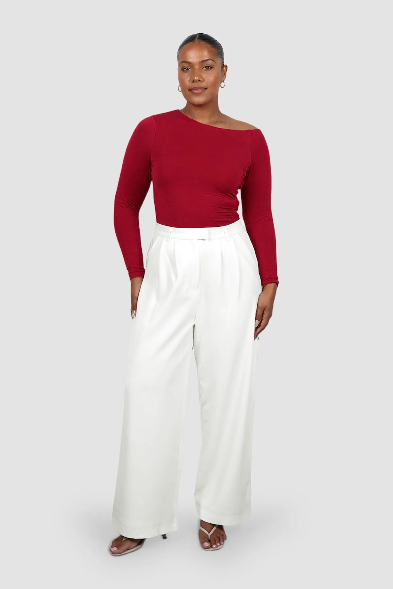 LULA LONG SLEEVE TOP CRIMSON sold by FAYT The Label