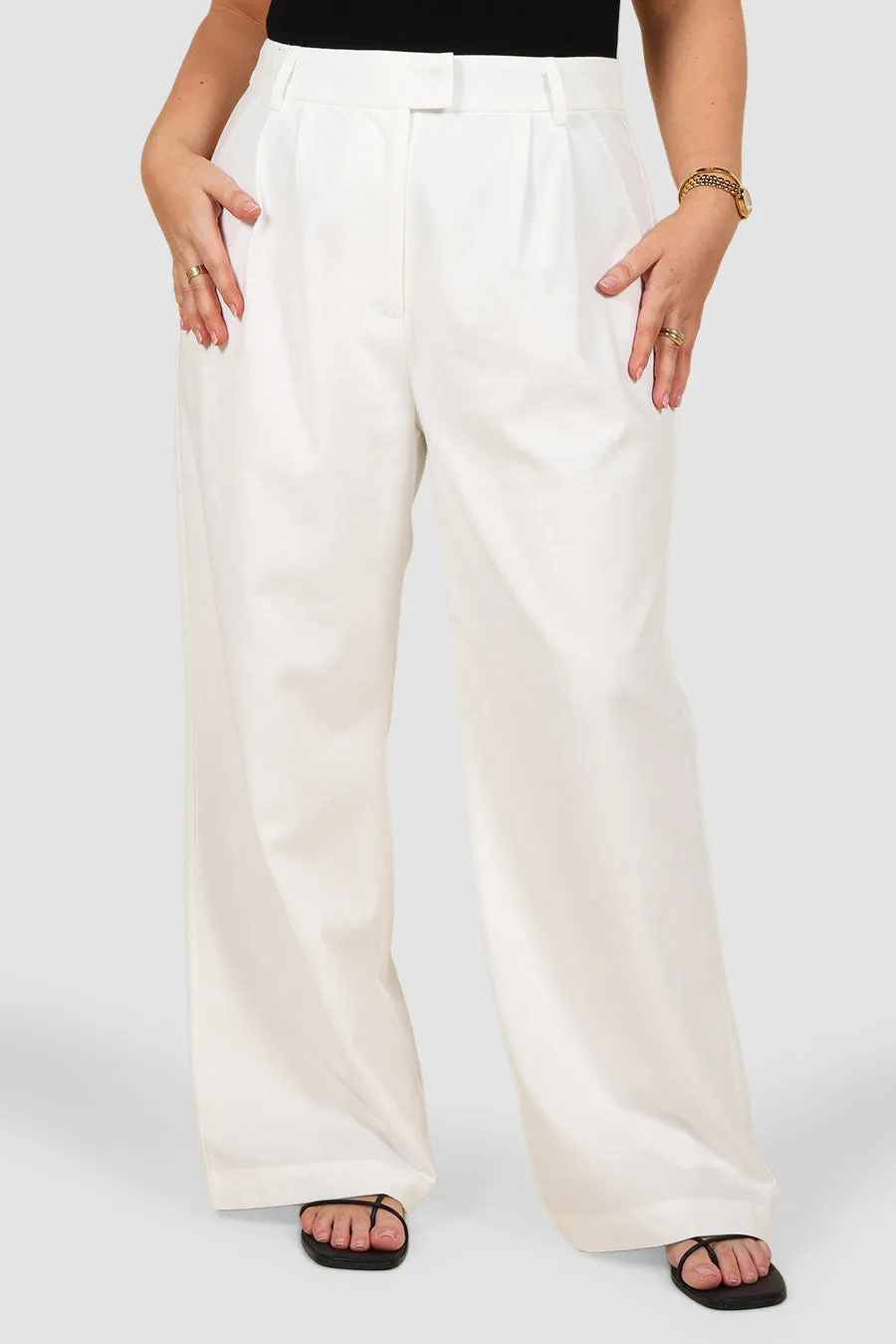 ARIE LINEN PANTS WHITE sold by FAYT The Label product image thumbnail 2