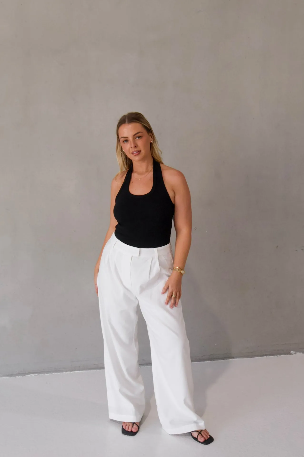 ARIE LINEN PANTS WHITE sold by FAYT The Label