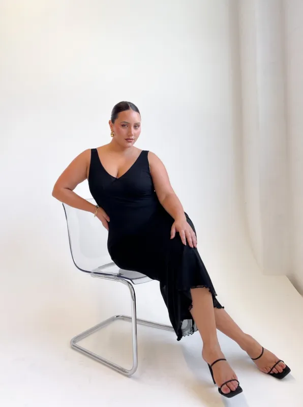 NATALIA MESH DRESS BLACK sold by FAYT The Label