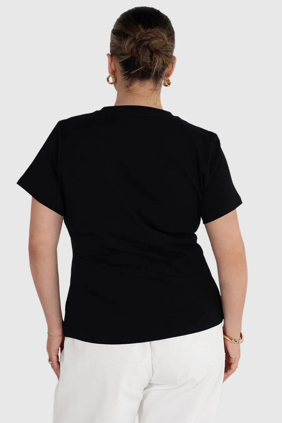 SIGNATURE SCULPT TEE BLACK sold by FAYT The Label product image thumbnail 4
