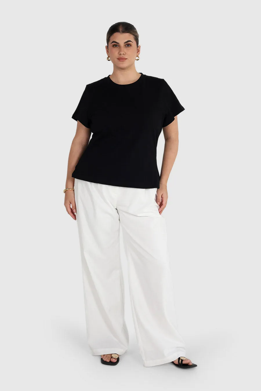 SIGNATURE SCULPT TEE BLACK sold by FAYT The Label