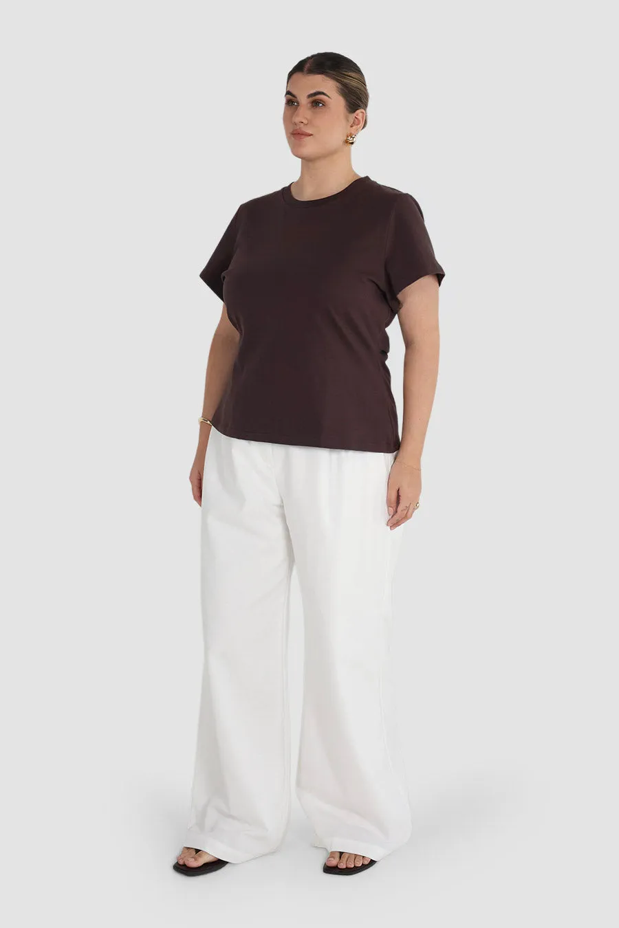 SIGNATURE SCULPT TEE ESPRESSO sold by FAYT The Label product image thumbnail 3