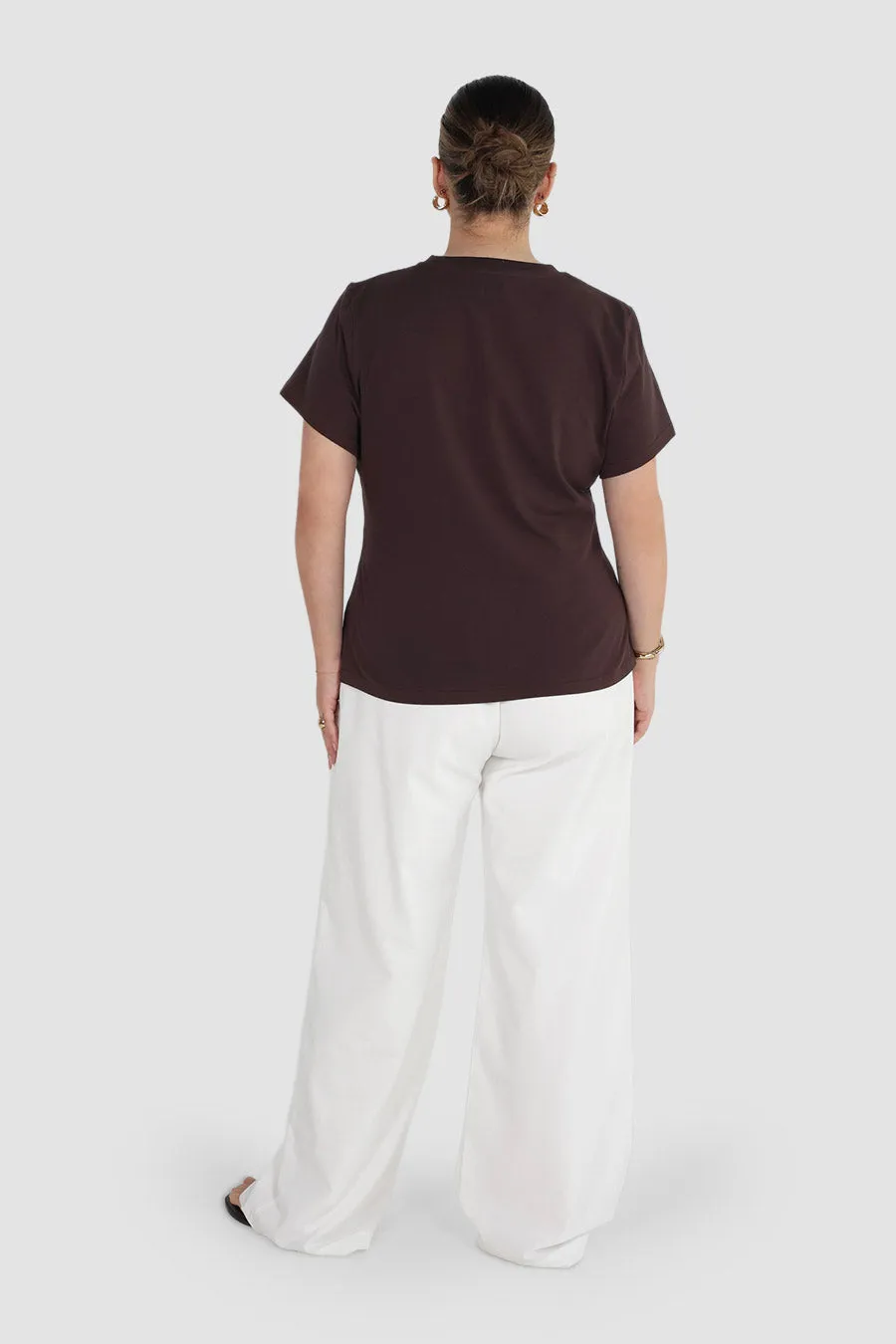 SIGNATURE SCULPT TEE ESPRESSO sold by FAYT The Label product image thumbnail 5