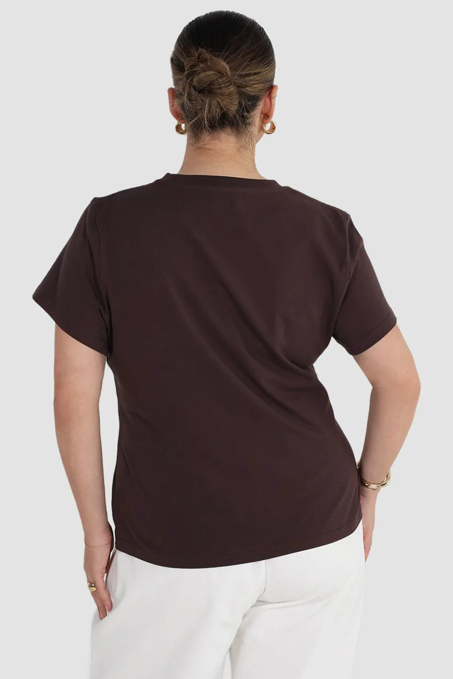SIGNATURE SCULPT TEE ESPRESSO sold by FAYT The Label product image thumbnail 4