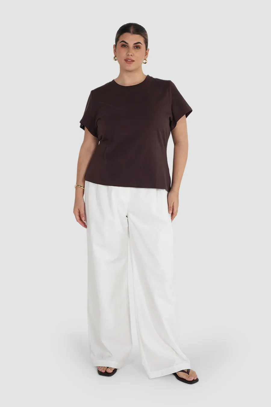 SIGNATURE SCULPT TEE ESPRESSO sold by FAYT The Label product image thumbnail 2