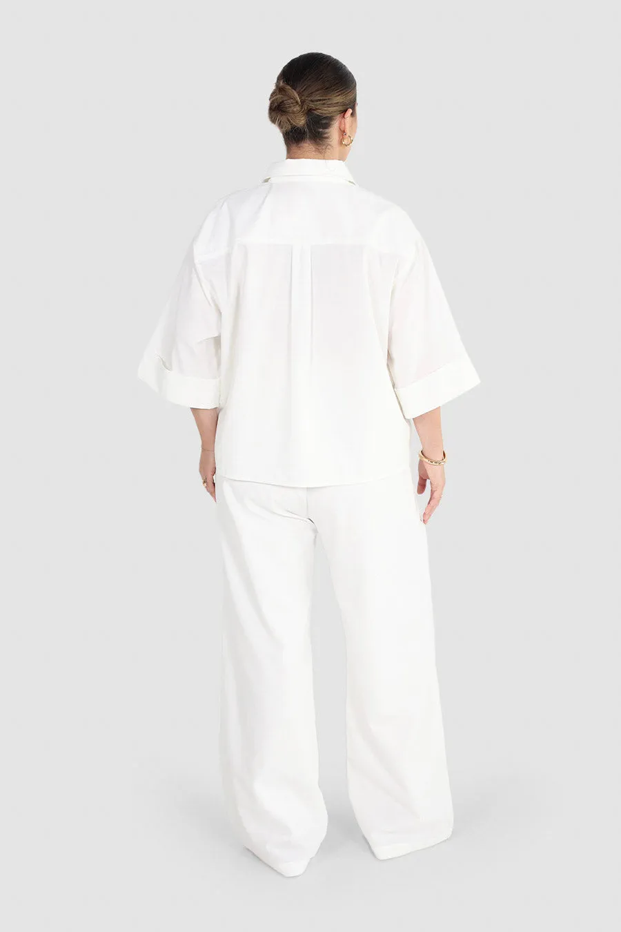 BOSTON BUTTON SHIRT WHITE sold by FAYT The Label product image thumbnail 5