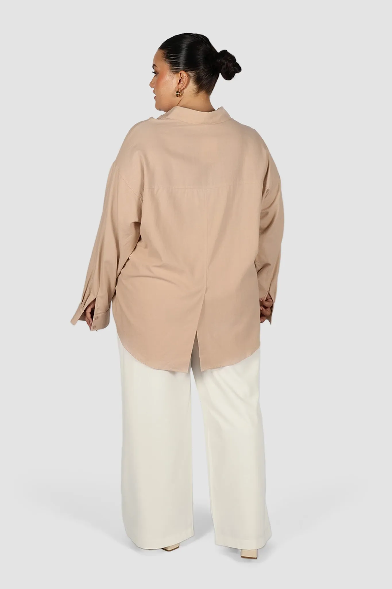 BEXLEY BUTTON SHIRT BEIGE sold by FAYT The Label product image thumbnail 3