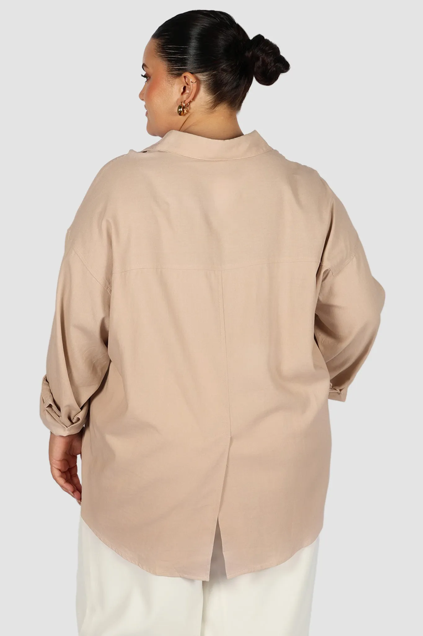 BEXLEY BUTTON SHIRT BEIGE sold by FAYT The Label product image thumbnail 5
