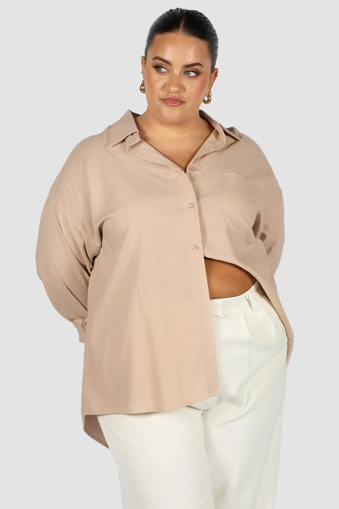 BEXLEY BUTTON SHIRT BEIGE sold by FAYT The Label product image thumbnail 2