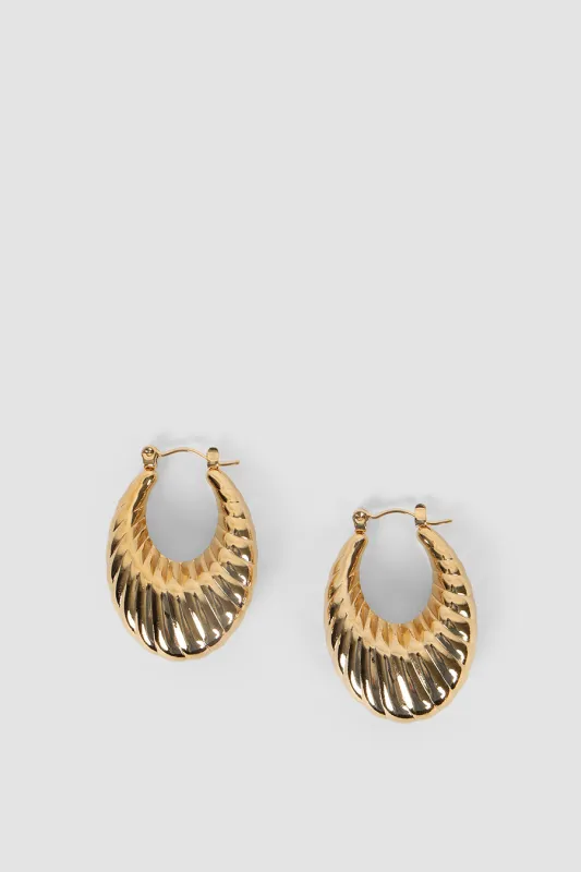 SOLENE EARRINGS GOLD made by FAYT The Label