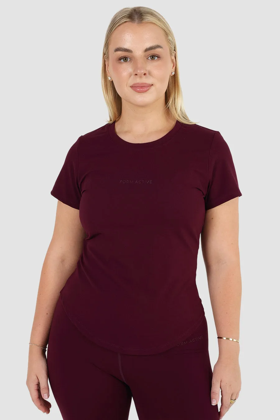 FORM FLOW FIT TEE PLUM sold by FAYT The Label product image thumbnail 3