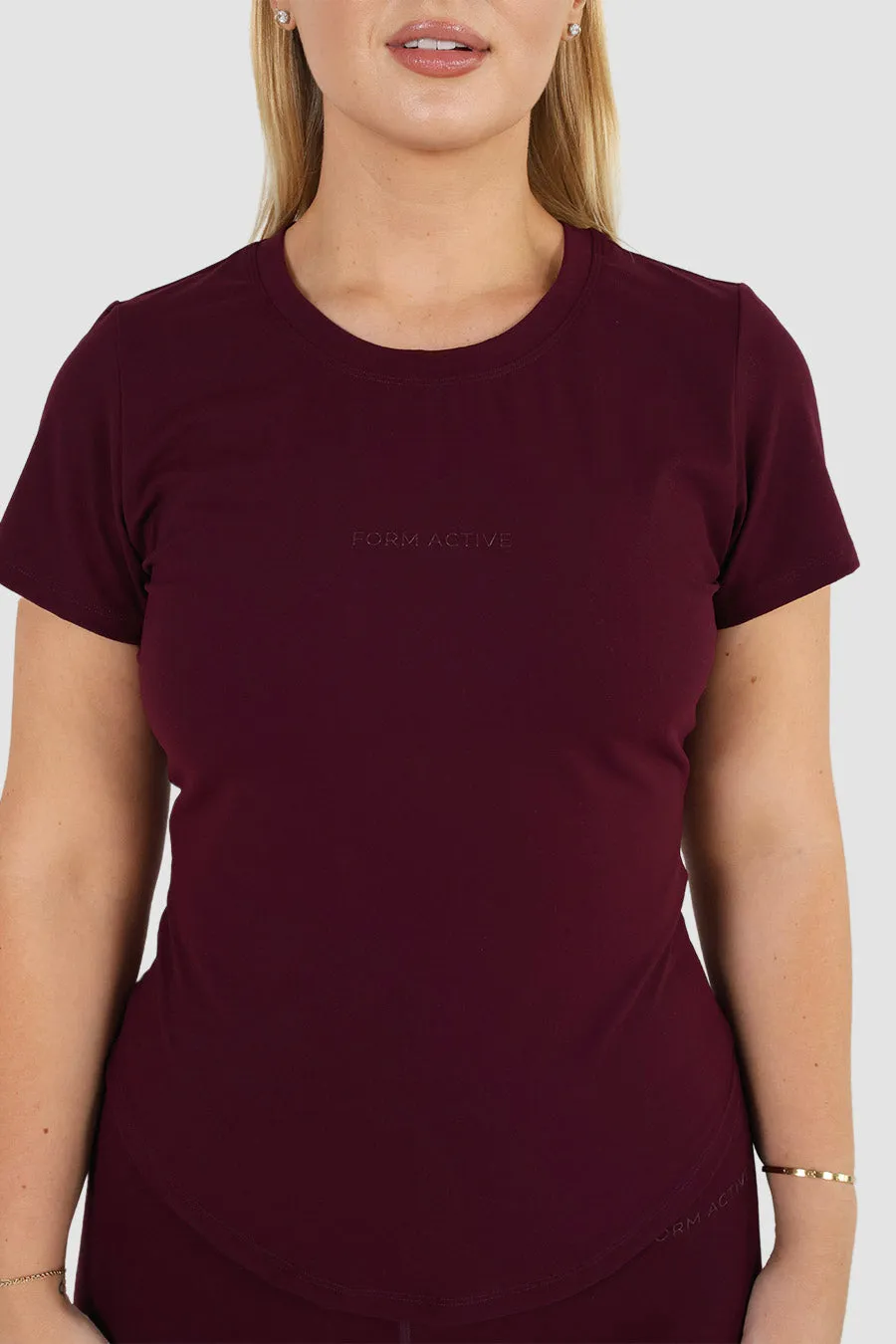 FORM FLOW FIT TEE PLUM sold by FAYT The Label product image thumbnail 4