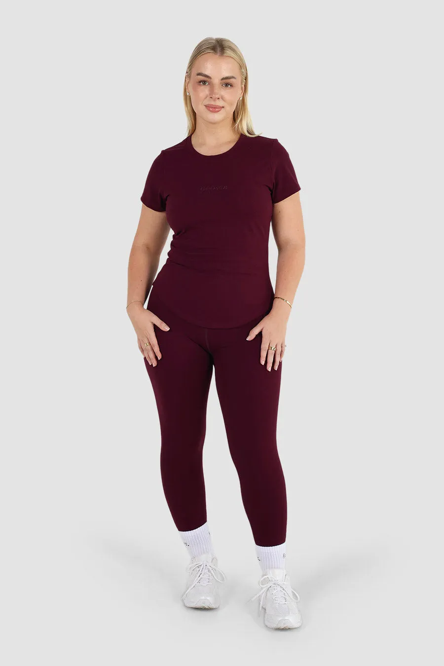 FORM FLOW FIT TEE PLUM sold by FAYT The Label product image thumbnail 2