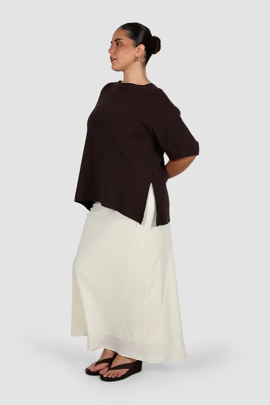 HAVEN OVERSIZED TEE CHOCOLATE sold by FAYT The Label product image thumbnail 3