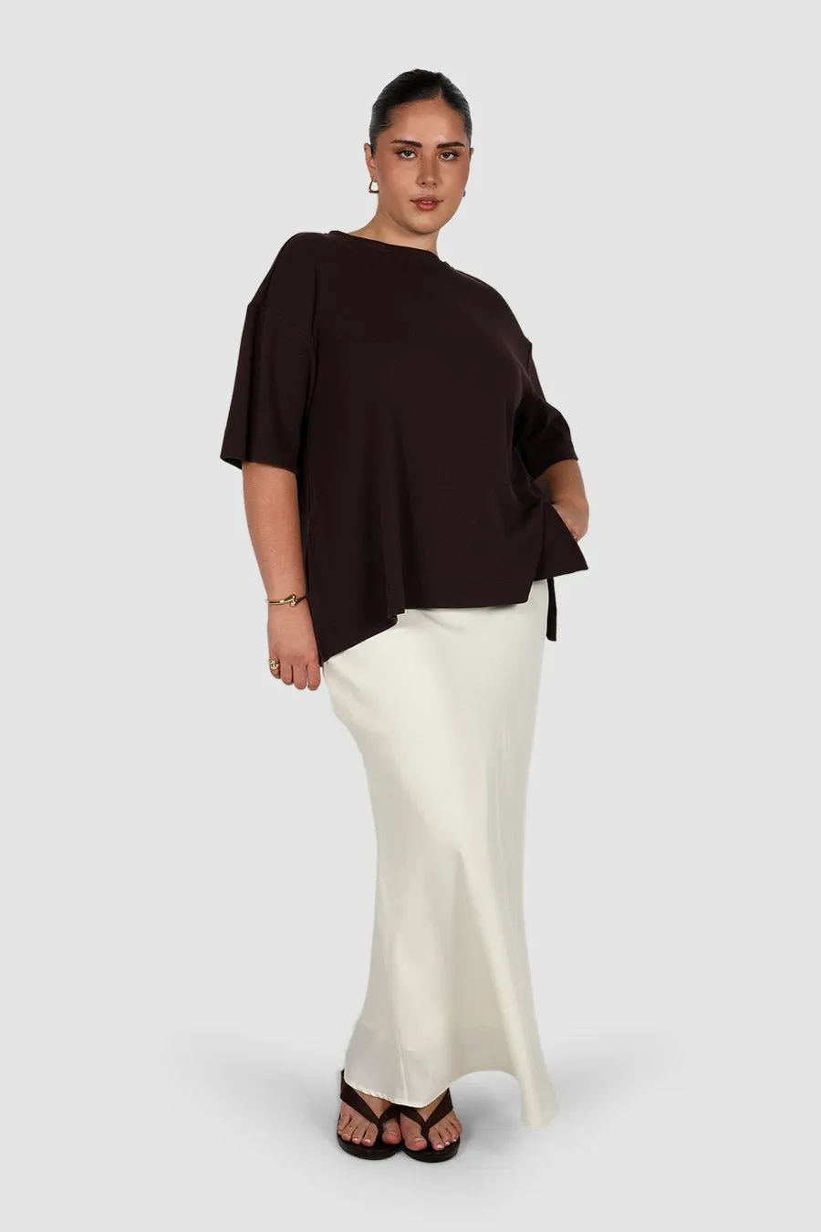 HAVEN OVERSIZED TEE CHOCOLATE sold by FAYT The Label
