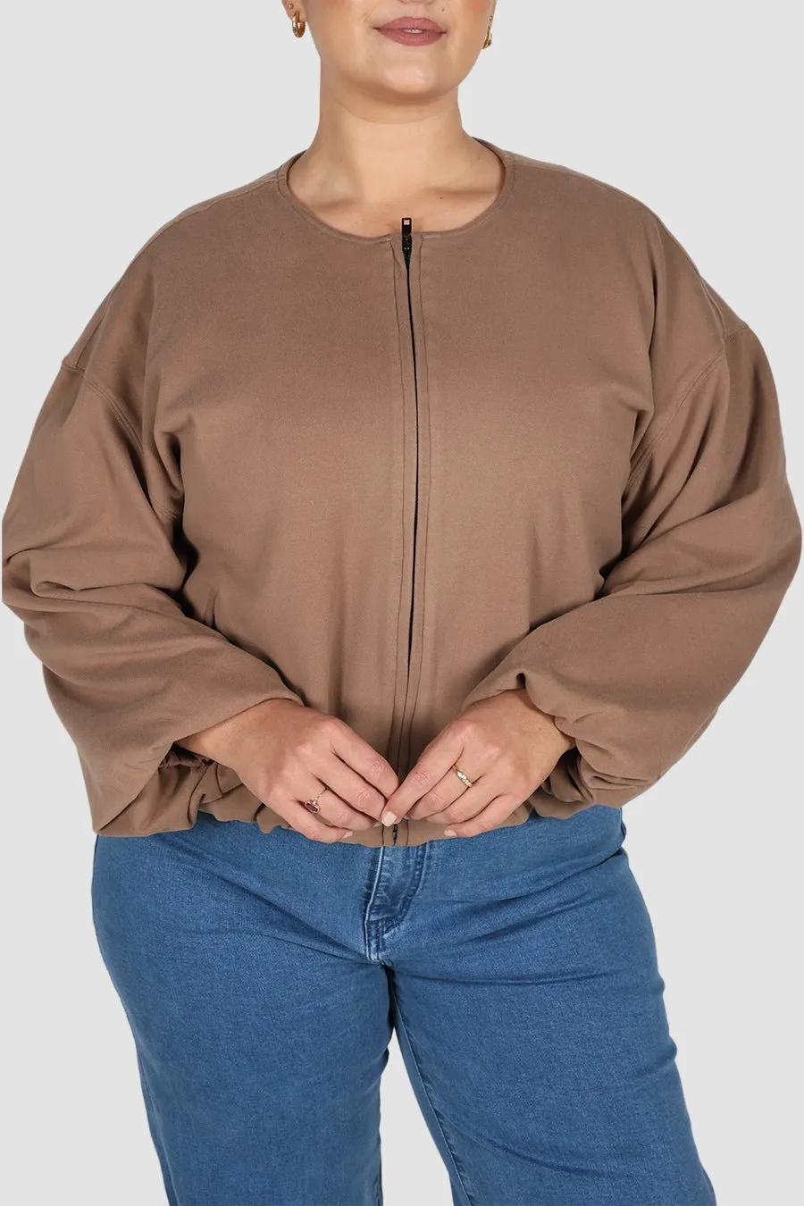 LAKIN BOMBER JACKET MOCHA sold by FAYT The Label product image thumbnail 4